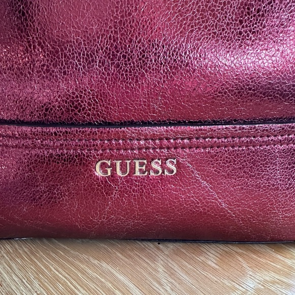 Guess “Delaney” Tote Bag, Red Metallic, 13x11x6, Excellent Condition! - Picture 6 of 12